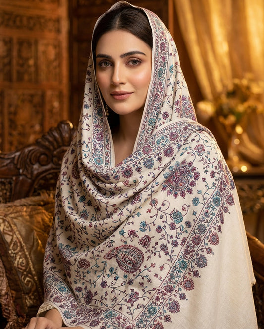 Kaniwool Off White Shawl