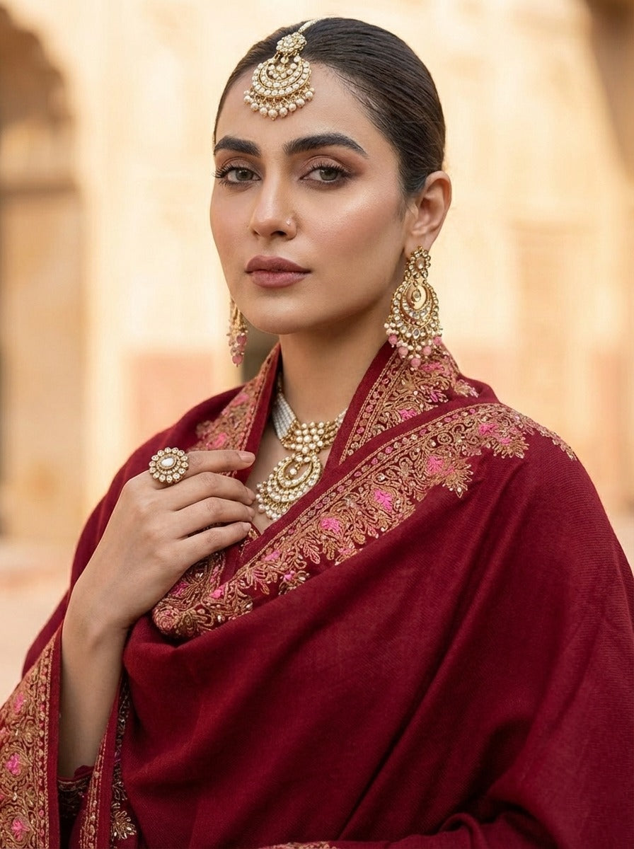 Pashmina Deep Maroon Shawl