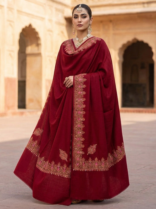 Pashmina Deep Maroon Shawl