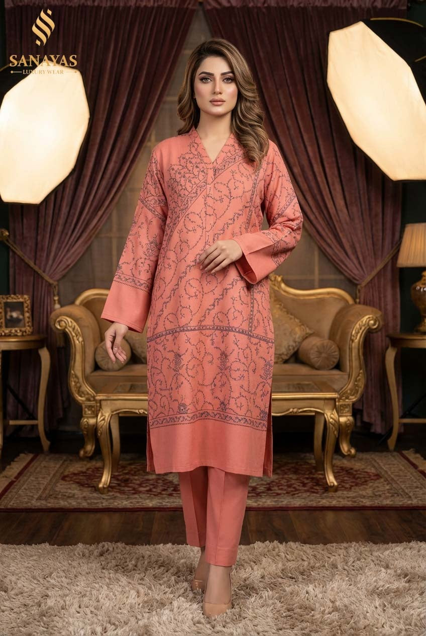 Sanayas Peach Pink Kurta
