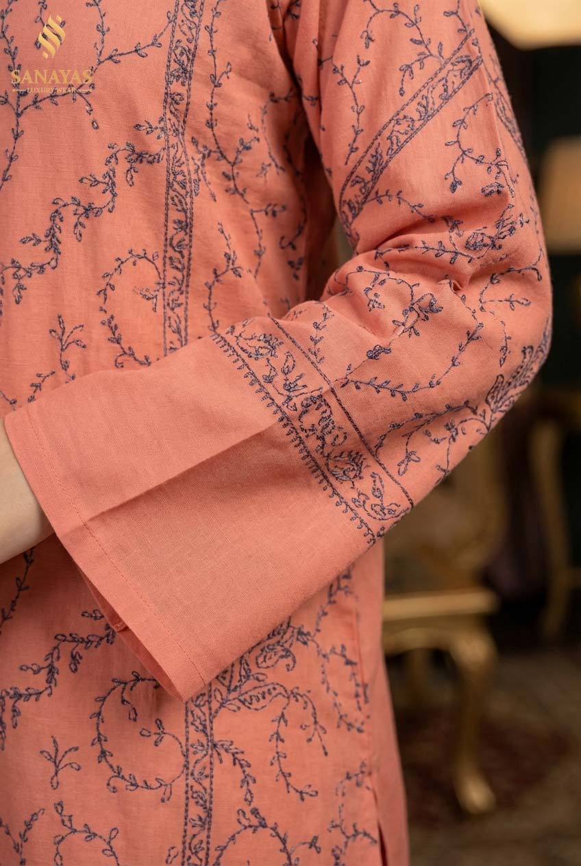 Sanayas Peach Pink Kurta
